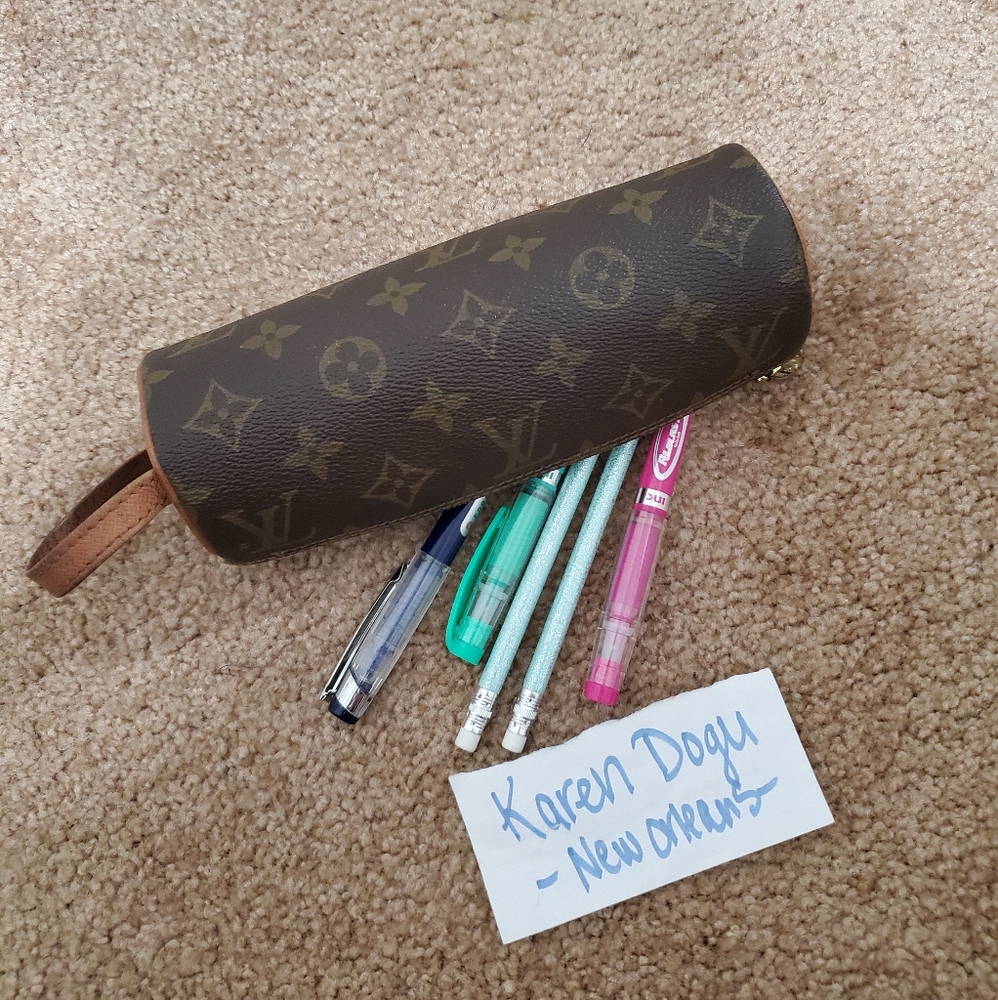 Louis Vuitton pen holder case trousse ronde